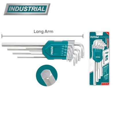 Набор ключей шестигранных 1,5-10 мм длинных TOTAL THT106192 (9 шт)