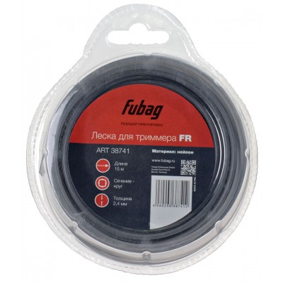 Леска триммерная круглая FUBAG FR 2,4 мм, 15 м