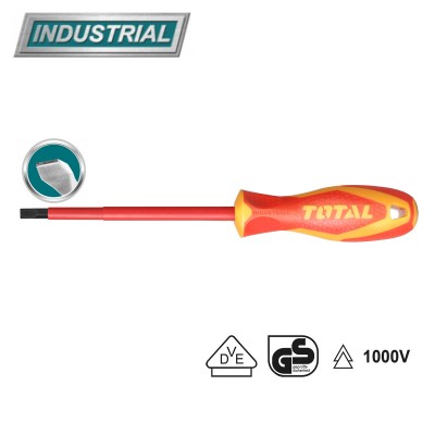 Отвертка шлицевая SL5,5 125 мм диэлектрическая TOTAL THTIS5125