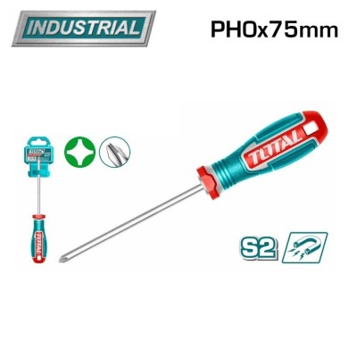 Крестовая отвертка PH0x75мм TOTAL TSDPH0075