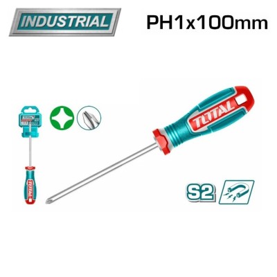 Крестовая отвертка PH1x100мм TOTAL TSDPH1100