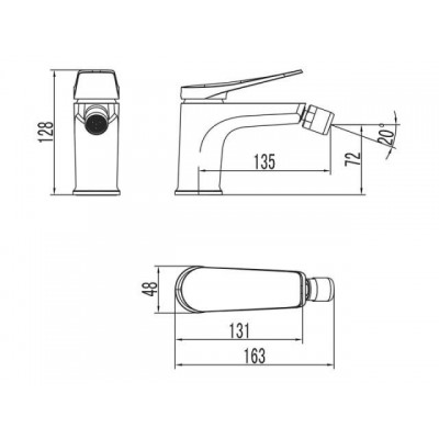 Смеситель для биде (Lt) D35 LM3708GM Lemark