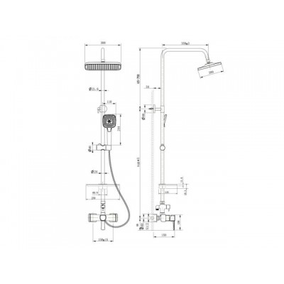 Душевая система (Lt) D35 LM0560C Lemark