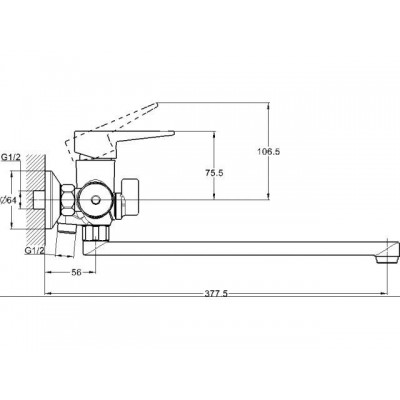 Смеситель для ванны D35 NUD7-A045 G.lauf