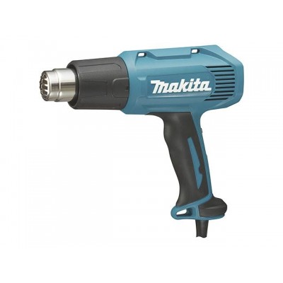 Термовоздуходувка MAKITA HG 6030 K в чем. + набор сопл (1800 Вт, 3 скор., 50-600 °С, ступенч. рег.)